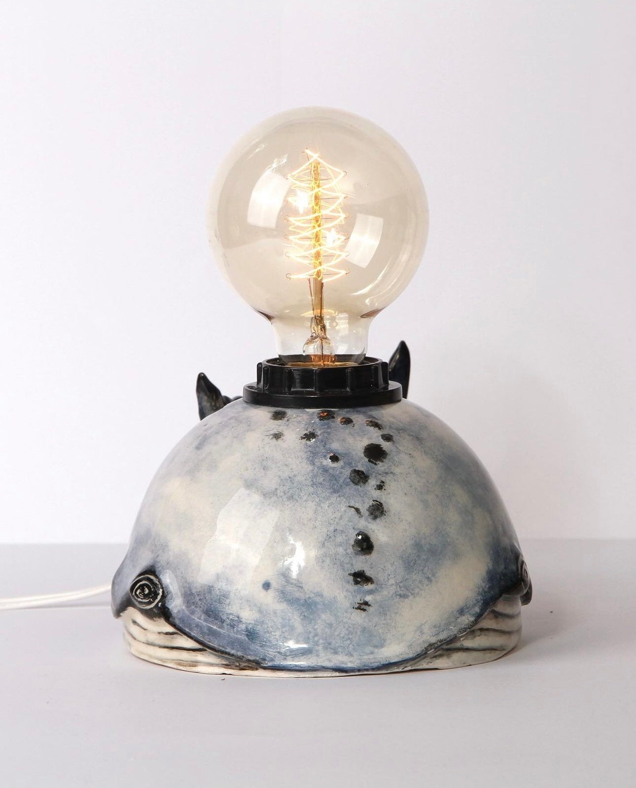 Ceramic hand painted lamp