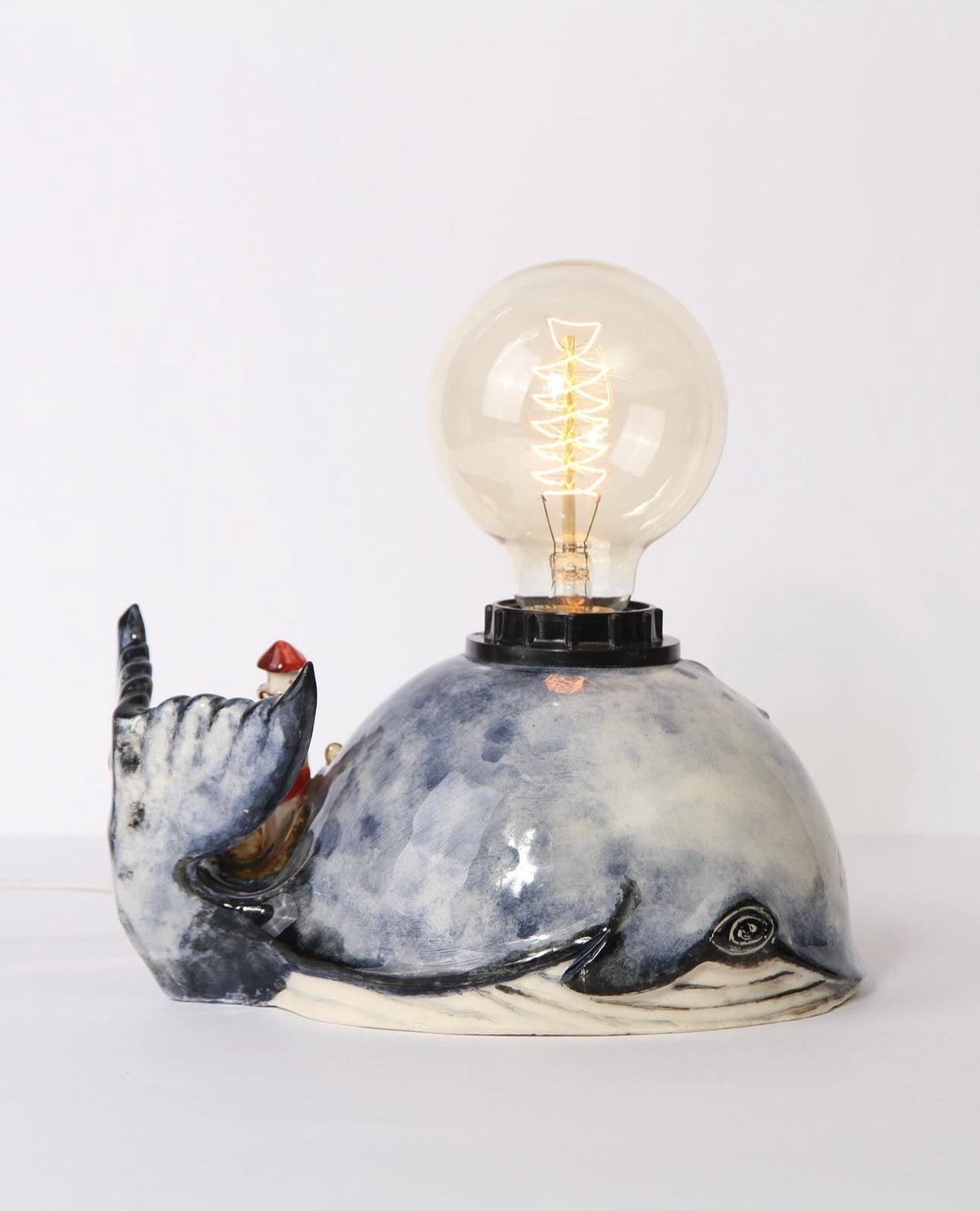 Ceramic hand painted lamp