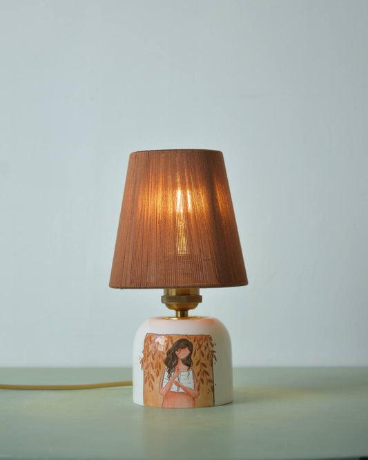 Handmade hand painted table lamp